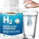 Hydrogen Water Tablets with Magnesium, Molecular Hydrogen Tablets for Drinking Water, H2 Tabs Supplement Supports Energy & Metabolism, Gluten Free & Non-GMO, 90 Count
