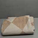 PureCozy 2x8 Runner Checkered Rug for Hallways Beige Washable Long Carpet Non-Slip Low Pile Boho Indoor Accent Throw Rug for Entrance Kitchen Bedroom Dining Laundry