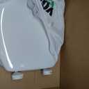 Mayfair Athens Toilet Seat, Easy Clean Hinges and Durable Wood Seat, Round, White