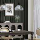 DOLLAR BOSS Acoustic Wood Slat Panels 23.6"x23.6" 2-Pack - Soundproof Noise Reducing Wall Panels, Eco-Friendly MDF & Fiber, Easy Install 3D Fluted Design for Bedroom, Office, Studio (Matte Black)