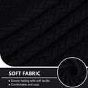 hyha Waterproof Sectional Couch Cushion Covers, Wear Resistant Sofa Slipcovers Washable, Anti Slip L Shape Couch Covers for Sectional Sofa, Furniture Protector for Pets (1 Piece Chaise, Black)
