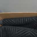 Smiry Front Door Mat Outside Entrance, Heavy Duty Sturdy Natural Rubber Doormat, Trap Dirt and Moisture, Easy Clean Low Profile Mats for Indoor Outdoor Entry, Irregular Triangle (59x30, Black)