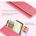 seenda Bluetooth Keyboard and Mouse for iPad, CTU-301 Wireless Multi-Device Connection Bluetooth+2.4G Keyboard Mouse Combo with Tablet Holder for iPad/MacBook/Windows, iOS/Andriod/Phone, Coral Pink