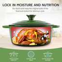 3 Quart Dutch Oven Enameled Cast Iron with Lid - Big Dual Handles - Oven Safe up to 500F - Classic Round Pot for Versatile Cooking Green