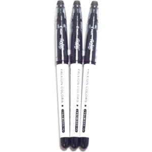 Pilot FriXion Colors Erasable Marker Black, 3 pens per Pack (Japan import) [Komainu-Dou Original Package]