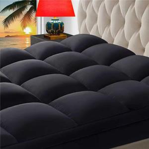 CHOKIT King Mattress Topper, Extra Thick Pillow Top Mattress Pad for Back Pain Relief, Cooling Bed Topper Mattress Cover with 8-21 Inch Deep Pocket (Black)