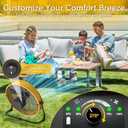 T-SUNUS 16" Battery Powered Floor Fan, 15600mAh Rechargeable Cordless Fan 2500 CFM High Velocity Airflow, Quiet Brushless Motor, 360 Adjustable Tilt for Home Garage Outdoor Patio RV Emergency Camping