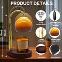 Candle Warmer Lamp with Timer 2H/4H/8H, Adjustable Height Dimmable Candle Lamp with 2 Bulbs, Wax Melt Warmer for Jar Candles, House Warming, Home Decor, Christmas Gift for Women, Mom(Sunset)