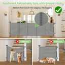 Reinforced 120" Extra Wide Retractable Baby Gate with Support Rods Prevent Crawling Under, 10 Foot Extra Long Dog Gate Large Baby Gate for Large Openings, Mesh Gate Retractable Pet Gate, Gray