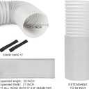 HOXHA Portable Air Conditioner Hose with Insulated Hose Cover Warp 5.9 Inch AC Exhaust Vent Duct Hose with Sleeve Fit 5 Inch to 5.9 Inch Universal AC Tube Hose Kit Parts Accessories
