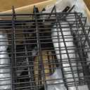 iSPECLE Freezer Organizer - Fits 14.8 to 16 Cu.Ft Large Deep Freezer, 4 Pcs Hanging Bins and 2 Tier Rack Divided Space into 3 Layers, Easy Slide to Get All Food, Black