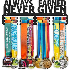 Dafftos Medal Hanger - Ribbon Holder & Display Frame for Medals & Awards - Wall Mounted Metal Trophy Rack - Easy to Install