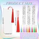 Sinmoe 120 Pcs Color Your Own Bookmarks 6 Styles Watercolor Bookmarks to Paint Card Stock Paper Watercolor Colorful Tassels Craft DIY for Classroom Projects Gifts Tags 5.9 x 2 Inch(Blooming Flowers)