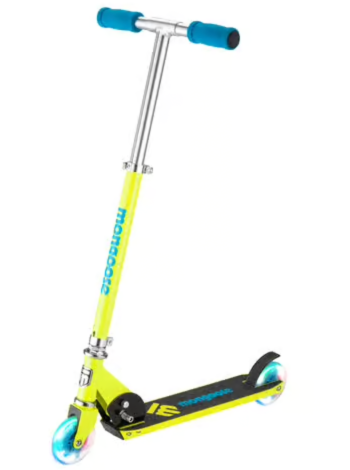 Mongoose Trace Kick Scooter for Youth Adult Boys and Girls, Quick-Release, Lightweight & Easy Folding Scooter, Bike Style Grips, Supports 176 lb Up to 220 lbs