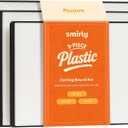 SMIRLY Plastic Cutting Board Set 3 Pieces, Non-Slip Dishwasher Safe Chopping Boards for Kitchen, Black & White