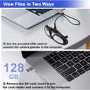Camera Glasses Outdoor Sport Glasses 1080P HD Video Smart Glasses Camera Recording Portable Wearable Eyeglass for Climbing, Driving, Cycling, Hiking, Hunting, Fishing