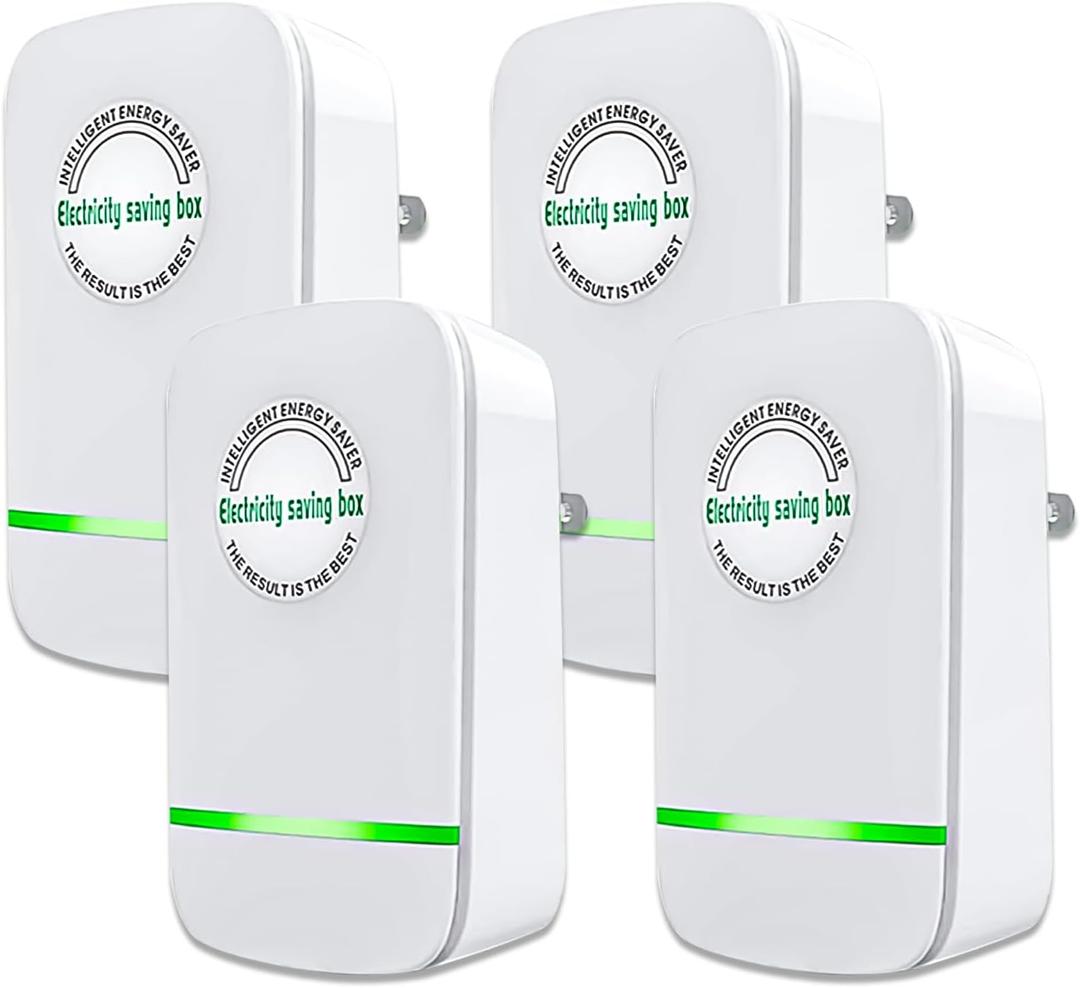Power Saver Pro, 2025 Stop Watt Energy Saving Device, Intelligent Voltage Stabilization & Power Optimization Energy Saving Device, Household Office Electricity Saving Box US Plug 90V-250V 30KW 4Pack