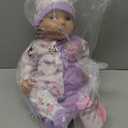 Aori Reborn Baby Dolls- 18'' Realistic Newborn Baby Doll with Feeding Set & Birth Certificate - Lifelike Real Life Baby Dolls for Role Play, Gift for Kids Ages 3+, Pre-Parents, Grand-Parents (Purple Kitty)