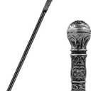 Antique Gold Cane Decorative Sliver Cane Prop Costume Scepter Colsplay Costume Cane (4-S-Stick)