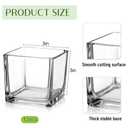 Kritkin 14 Pcs Glass Cube Vases 4 x 4 Inches for Centerpieces