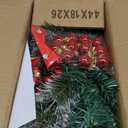 XINDMAO 2 Pack Outdoor Christmas Tree with Light,30 INCH Pre-Lit Artificial Pathway Christmas Trees for Porch,Yard,Driveway, Battery Operated Christmas Urn Filler with Red Ornaments