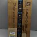 Fun Memories Floating Shelves - 16 Inch Rustic White Wall Shelf - Wall Mounted Shelves for Wall Decor Storage - Wooden Shelves with Invisible Brackets for Living Room, Bedroom, Kitchen, 2 Pack