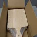 LZMS 4-Pack 13 1/2"x 7 1/2" Wood Serving Boards Set | Unfinished Wood Crafts with Handle | Wooden Cutting Boards Bulk for Charcuterie, Cheese, Meat, Bread, Vegetables & Fruits (Medium)