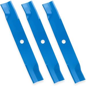 TCU15881 60" High Lift Blades for John Deere Ztrak Z930M Z950M Z950R Z915E Z951R 1025R Z757 Z665 X710 X730 X738 60 inch Deck Cut Lawn Tractor Zero-Turn Mower M128485, M131958, M144196, M163983, Blue