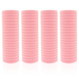 100 Pack Seamless Hair Ties for Women Girls Ponytail Holders for Thick Hair (light pink)