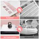 CGBE Press On Nail Storage Book, Nail Binder Organizer, D-Ring Pages, A4 | Dust and Crush Resistant Cover, Removable Binder Pages, Nail Display Book, Nail Tape Included, For Press On Nail Collection