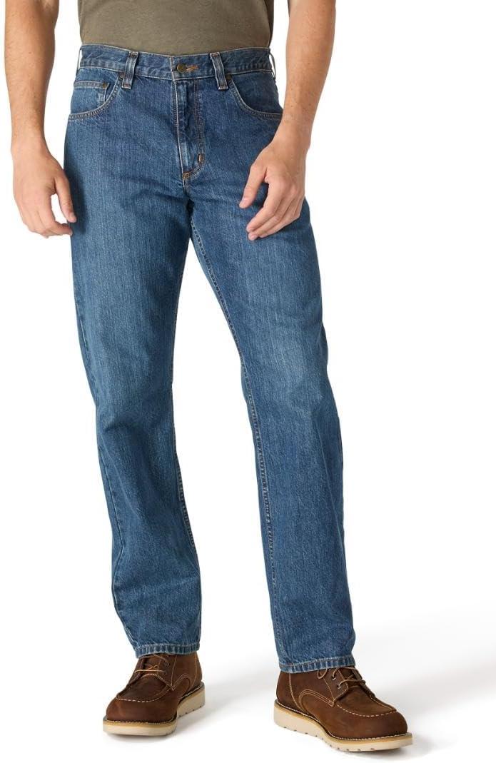 Carhartt Men's Relaxed Straight Jean, Bay, W34 x L34
