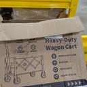 Collapsible Wagon with Wheels, 360LBS Tool-Free Black Folding Cart