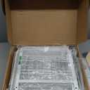 Display By Jack Rolling Storage Cart 10 Drawer Organizer with White Drawers, Slim 36" Chrome Frame, Locking Wheels, and Top Shelf for Office, Classroom, Bathroom, or Craft Storage