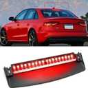 Center Brake Light Assembly Compatible with Audi A4/A4 Quattro 2009-2015,S4 2010-2015,Third Brake Light with 18 Smal Red Lamp Bulbs,Center High Mount Stop Lamp Replacement for 8K5945097