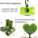 Dog Poop Bags Pet Waste Bag with Dispenser and Leash Clip Green 360 Bags 24 Rolls V24 (1 Count (Pack of 360))