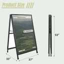 A Frame Sign 36x 48'' Sandwich Board Heavy Duty Double-Sided Sidewalk Signboard Folding Holder Outdoor Pavement Sign for Businesses Store Signs (Frame only),Black
