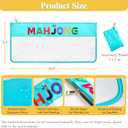 Clear Waterproof Mahjong Tile Bag with Bonus Accessory Pouch Mahjong Carrying Case Mah Jong Storage Bag for American MahJong Set MahJong Gifts for Women Mah Jong Lover Gift 20.9 x 9.45 in Case Only