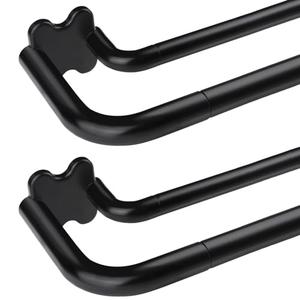 2 Pack Black Wrap Around Double Curtain Rods Set, USFOOK Blackout Dual Curtain Rods for Windows 32 to 58 Inch, 6/8 Inch Room Darkening Curtain Rod, Decorative Drapery Rods for Home 2 Pack Black Wrap Around Double Curtain Rods Set, USFOOK Blackout Dual Curtain Rods for Windows 32 to 58 Inch, 6/8 Inch Room Darkening Curtain Rod, Decorative Drapery Rods for Home