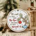 6 x Ornament 2025, White Elephant Gift, Its Not Whats Under The Tree That Matters Ornament  Heartfelt Holiday Keepsake Present for Family and Friends