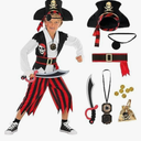Morph Pirate Costume For Kids - Boys Pirate Outfit - Fun Dress Up Costume For Halloween, Parties, Role Play ,Size S