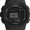 AVTREK Men's Tactical Watch with Compass, 50M Waterproof Digital Pedometer, Altimeter for Outdoor Hiking/Climbing (Black)