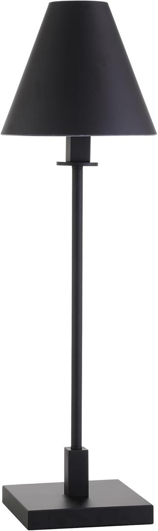 Henn&Hart 28'' Modern 1-Light Table Lamp with Blackened Bronze Metal Cone Shade for Dining Room, Living Room, or Office, Blackened Bronze