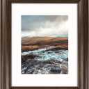 Golden State Art, 11x14 Brown Color Photo Frame, 2-inch wide, with Ivory Mat for 8x10 Picture & Real Glass