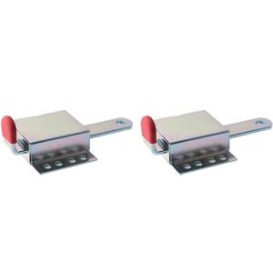 2 Pack Heavy Duty Rolling Garage Door Locks, Inside Garage Doors Deadlock, Colored Zinc Alloy Garage Door Lock, Side Mounted Manual Garage Door Lock (2pcs)