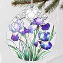 Stained Glass Iris Flowers Ornament: Christmas Decorations, Ornaments for Christmas Tree & Holiday Ornaments  Holiday Presents, Gift Exchange Ideas & Keepsake Gifts for Family, Coworkers & Friends