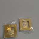 Homotek Recessed Sliding Closet Door Finger Pulls, 2-3/4 Inch Square, 2-1/8 Inch Diameter, Stainless Steel, Flush Handles for Pocket, Bypass, Barn Door Drawer Pulls (Brushed Gold, 2 Pack)