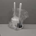 MR.SIGA Toilet Plunger and Bowl Brush Combo for Bathroom Cleaning, White, 1 Set (One Size)