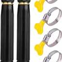 2 Pack High-Pressure Car Wash Water Gun with Booster Nozzle Adjustable Spray for Watering Plants, Garden Hose Connector with Leak-Proof Clamps for Patio and Outdoor Cleaning