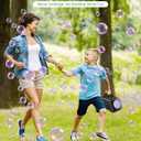 Bubble Machine Automatic Bubble Blower for Kids: Battery Operated Bubble Maker for Toddlers 1-3 | 20000+ Bubbles Per Min Contain 6 AA Battery | Outdoor Toys for Parties Birthday Wedding
