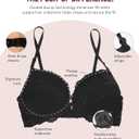 Smart & Sexy Womens Maximum Cleavage Underwire Push Up Bra, 36B (White)